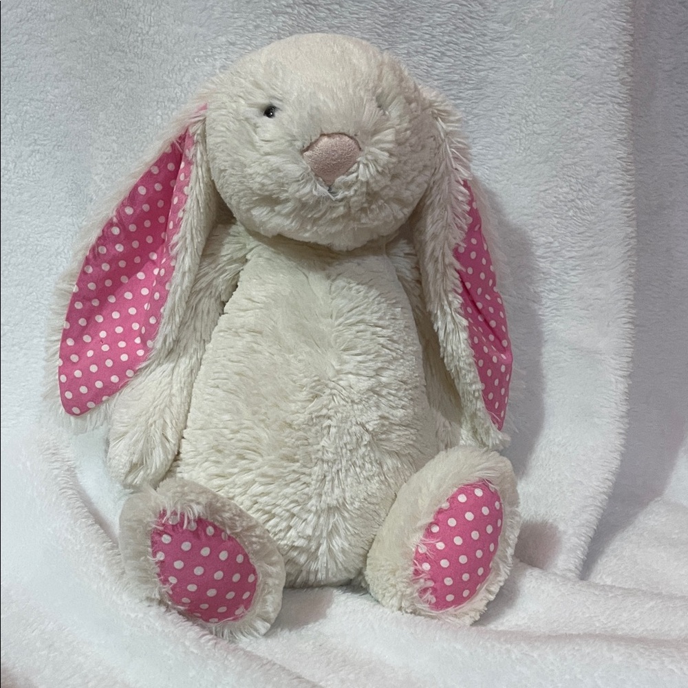 Jellycat Bashful Strawberry Pink Polka Dot Bunny